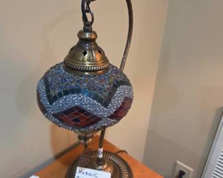 #113	Mosaic Lamp on Stand - 18" Tall	 $25.00 