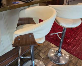 #16	Armen Living Swivel Adjustable Height Chrome Tall Bar Stools w/Foot Rest and Wood Bottom and Sides  - set of 2	 $50.00  #17	Armen Living Swivel Adjustable Height Chrome Tall Bar Stools w/Foot Rest and Wood Bottom and Sides  - set of 2	 $50.00 #18	Armen Living Swivel Adjustable Height Chrome Tall Bar Stools w/Foot Rest and Wood Bottom and Sides  - set of 3	 $75.00