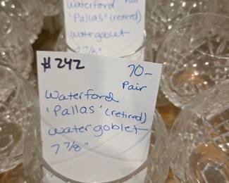 #242	Waterford "Pallas" Water Goblet - retired 7 7/8"	 $70.00 