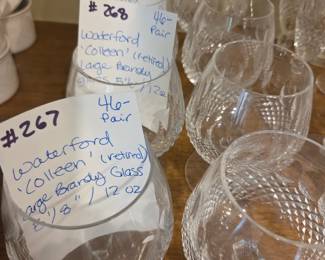 #267	Waterford "Colleen" retired large Brandy Glass 5 1/8" / 12 oz Single Glass	 $46.00 