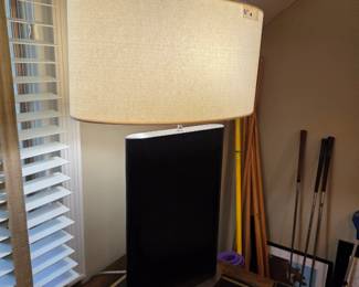 #139	Laminate/Metal Black/Chrome Base Lamp - 32" Tall	 $75.00 