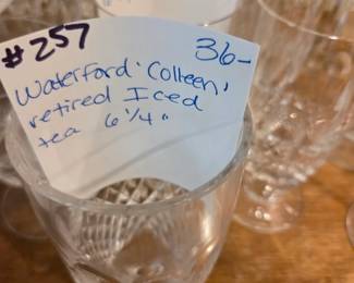 #257	Waterford "Colleen" Retired Iced Tea 6 1/4"	 $36.00 