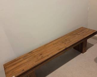 #32	Long Wood Bench Crescent Fine Furniture Brand - 76x16x18 ( small chip on Side)	 $150.00 