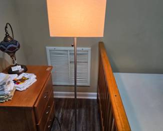 #112	Chrome and Metal Base Floor Lamp - 59	 $40.00 