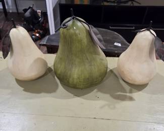 #110	Ceramic Painted Set of 3 Pears 	 $35.00 