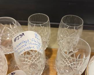 #239	Waterford "Pallas" Retired Flute Champagne 8 5/8" Pair	 $60.00 