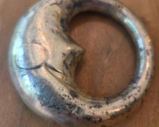#332	Silver Baby rattle Man on the moon	 $75.00 