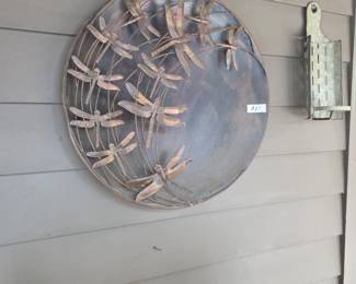 #193	Metal Dragon Fly Wall Art - 23" Round	 $25.00 