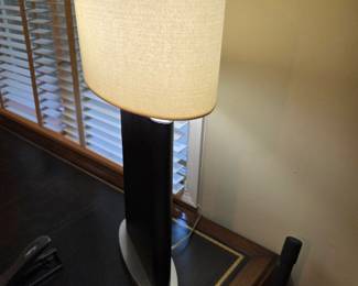 #139	Laminate/Metal Black/Chrome Base Lamp - 32" Tall	 $75.00 