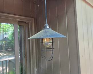 #316	pair of hanging industrial style lights	 $35.00 