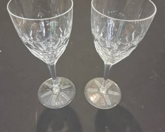#335	William Yeoward Cecilia Etched Crystal water goblets set of 2	 $200.00 