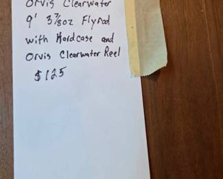 #290	Orvis Clearwater 9' 3 7/8oz Flyrod with Hard Case and Orvis Clearwater Reel	 $125.00 