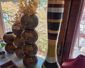 #76	Ceramic Tall Painted Vase - 24"	 $20.00 