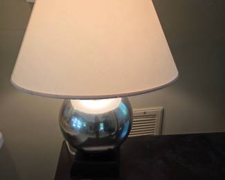 #55	Metal and Plastic Globe Lamp on Base - 24" Tall	 $35.00 