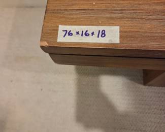 #32	Long Wood Bench Crescent Fine Furniture Brand - 76x16x18 ( small chip on Side)	 $150.00 
