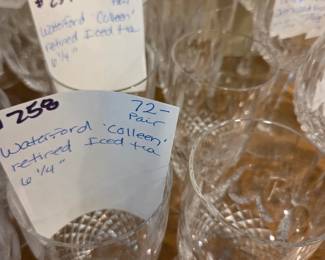 #258	Waterford "Colleen" Retired Iced Tea 6 1/4" Pair	 $72.00 