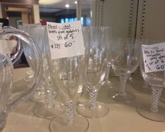 #273	Stuart Crystal Water Glass Goblets - SET of 5	 $60.00 