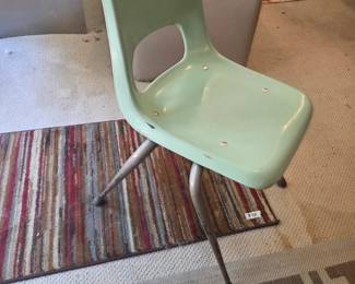 #334	Brunswick Light Green Adult size fiberglass and metal chair	 $25.00 