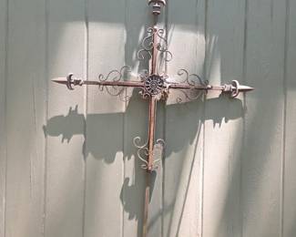 #317	Iron decorative wall cross 26x37	 $25.00 