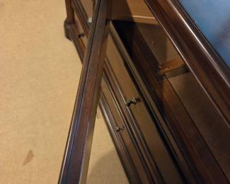 #158	Wood 9 drawer Dresser (front top drawer missing all but front panel) - You Move Upstairs - 72x20x38	 $75.00 