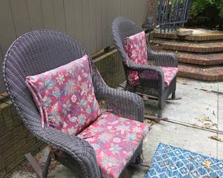 #197	Plastic Wicker Rockers - (one leg as is)	 $50.00 
