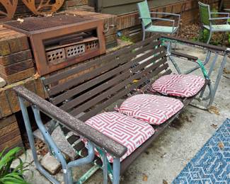 #199	Wood w/metal legs Glider (as is condition) - 67" Long	 $75.00 