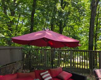 #310	Large outdoor expandable umbrella as-is	 $45.00 