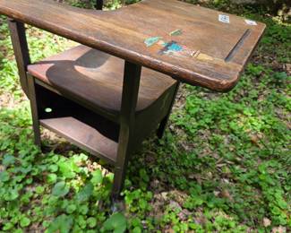#166	Metal/Wood Childs School Desk - 22x26x26	 $30.00 