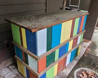 #194	Wood Painted Outdoor Bar - 55x23x41	 $75.00 