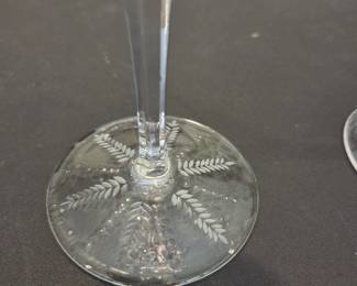#335	William Yeoward Cecilia Etched Crystal water goblets set of 2	 $200.00 