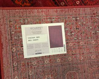 #19	Ecarpet Brand Red Area Rug - Machine Made (needs cleaning) - 8x10	 $75.00 