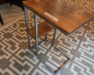 #4	Side Table w/Metal Legs and Wood Shelf and Top - Made in India 19x12x25	 $75.00 