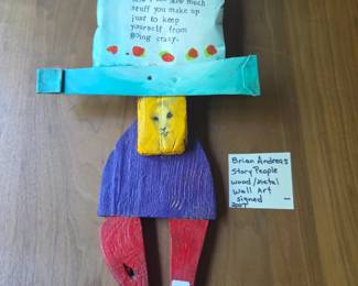 #329	Brian Andreas Story People wood/metal wall art signed 2007	 $75.00 