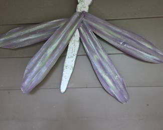 #219	Metal/Wood Dragon Fly Wall Art - 34x19	 $20.00 