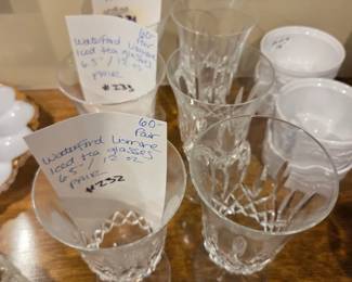 #232	Waterford Lismore iced Tea Glasses 6.5 oz Pair	 $60.00 