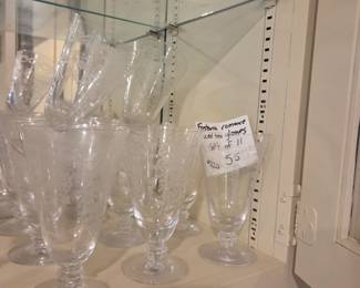 #220	Fostoria Romance Iced Tea Glasses - set of 11	 $55.00 