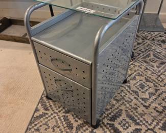 #36	Stainless Steel Rolling Printer Cart w/2 Drawer (bottom drawer is letter) - 18x18x27	 $30.00 