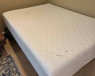 #134	Full Memory Foam Mattres and Metal Frame - has stains	 $50.00 