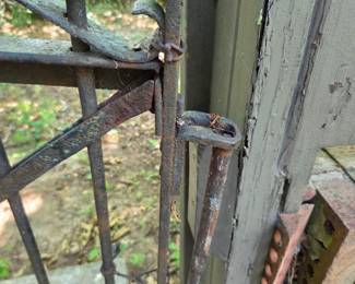 #292	Cast Iron Gate Possibly from 1800's Pennsylvania Cannon Ball Company 31x38 - You Remove	 $350.00 