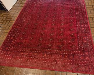 #19	Ecarpet Brand Red Area Rug - Machine Made (needs cleaning) - 8x10	 $75.00 