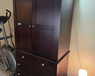 #61	Wood Armoire for TV w/4 doors and 4 drawers  - 42x24x79 - You Move 	 $50.00 