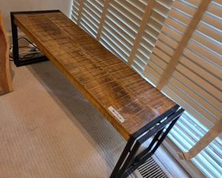 #41	Metal  and Wood Coffee Table - 48x14x16	 $75.00 
