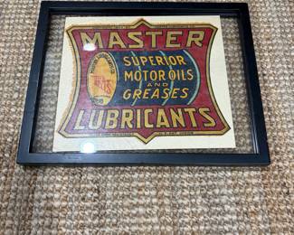 ART  Master Lubricants Decal Framed