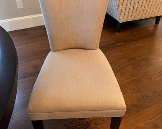 4- Mitchell Gold / Bob Williams gray upholstered chairs