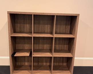 Nine section cubby shelf