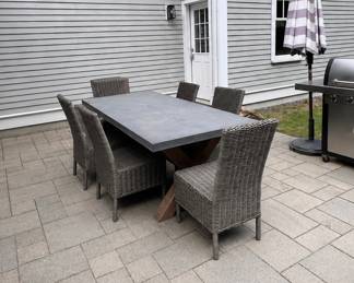 Pottery Barn, Abbott, outdoor table & chairs