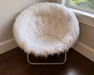 Faux fur scoop chair