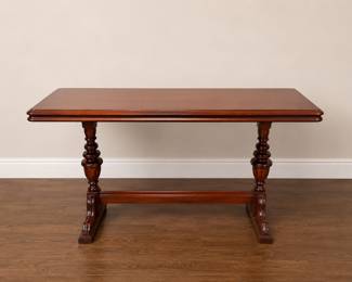 Trestle console table