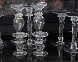Glass candlestick selection