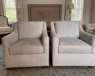 Custom upholstered arm chairs